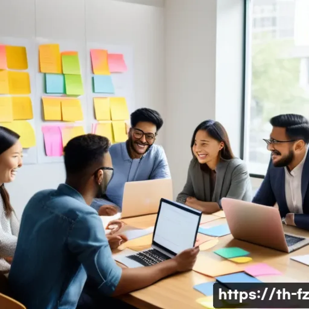 지식 합성을 위한 팀 빌딩 활동 - A diverse modern office team engaged in a lively brainstorming workshop, featuring men and women of ...